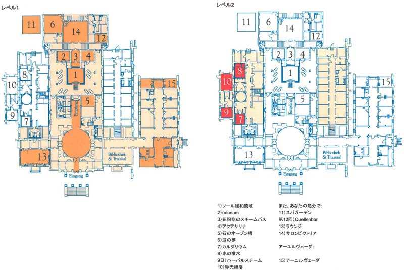 施設案内図　妖しい日本語表記はご愛嬌です。